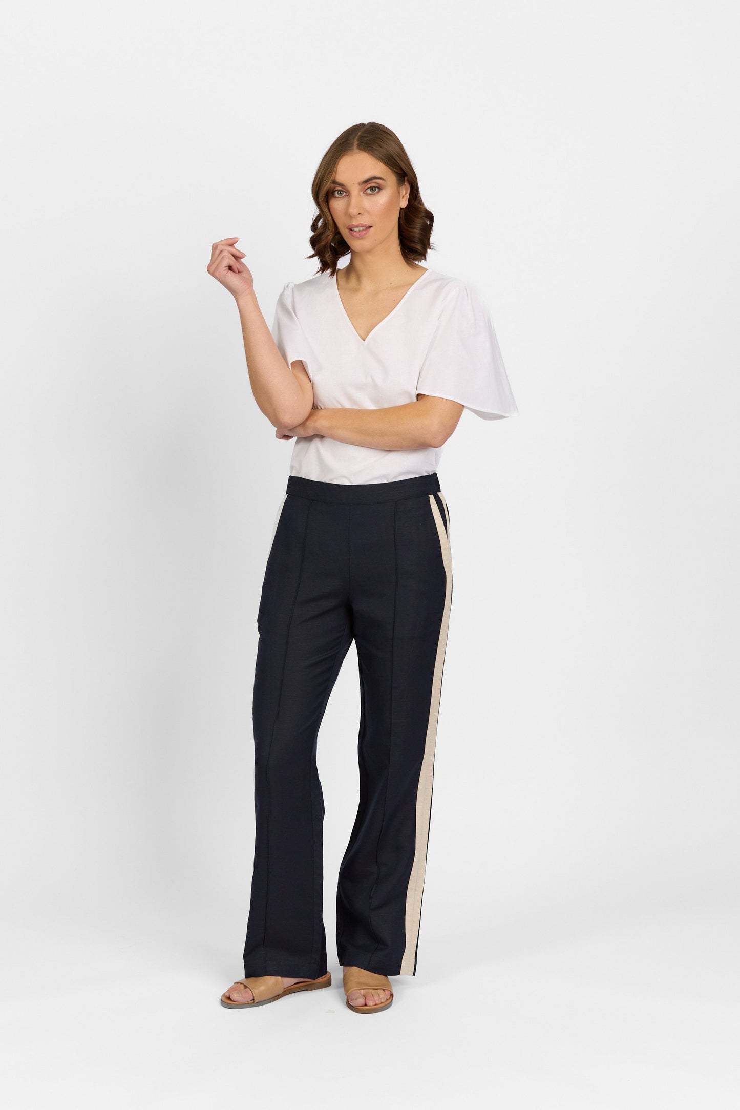 Elton Pant Ink/Ecru