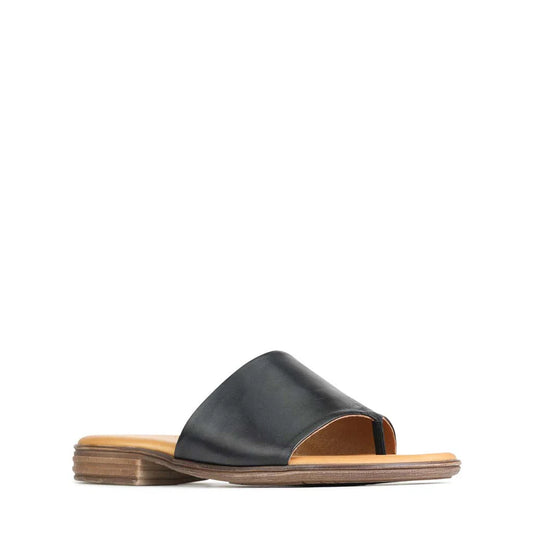 Kaia Black Leather Sandal