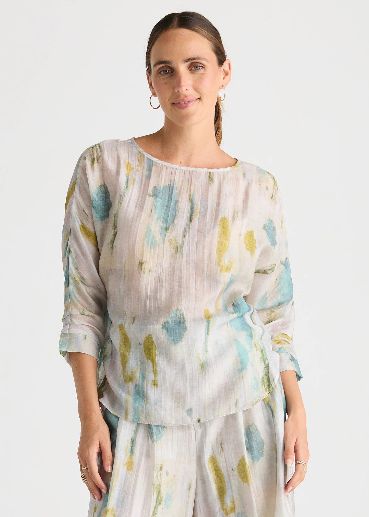 LC8886 Relaxed Print Top MIRAGE