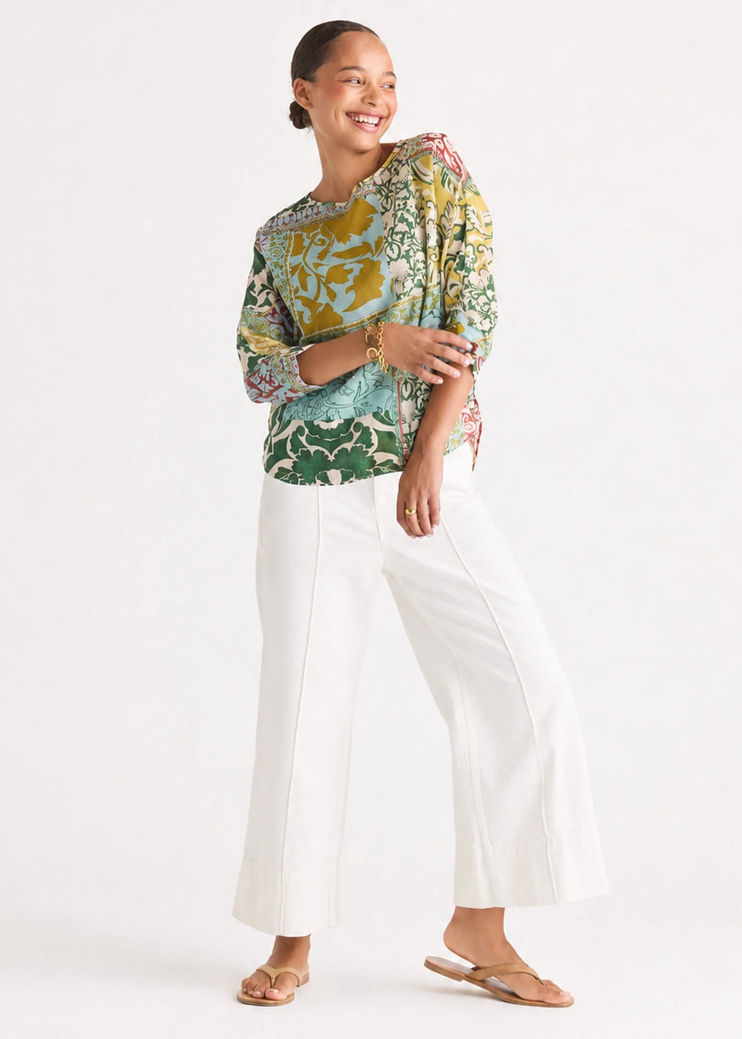 Relaxed Print Top Mosaic