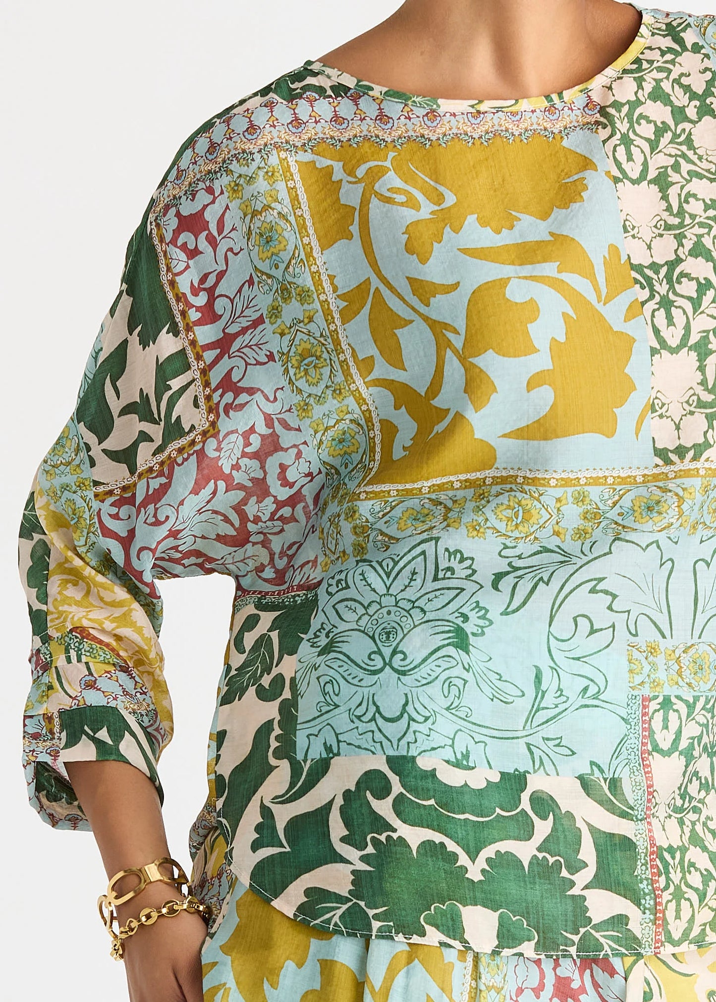 Relaxed Print Top Mosaic