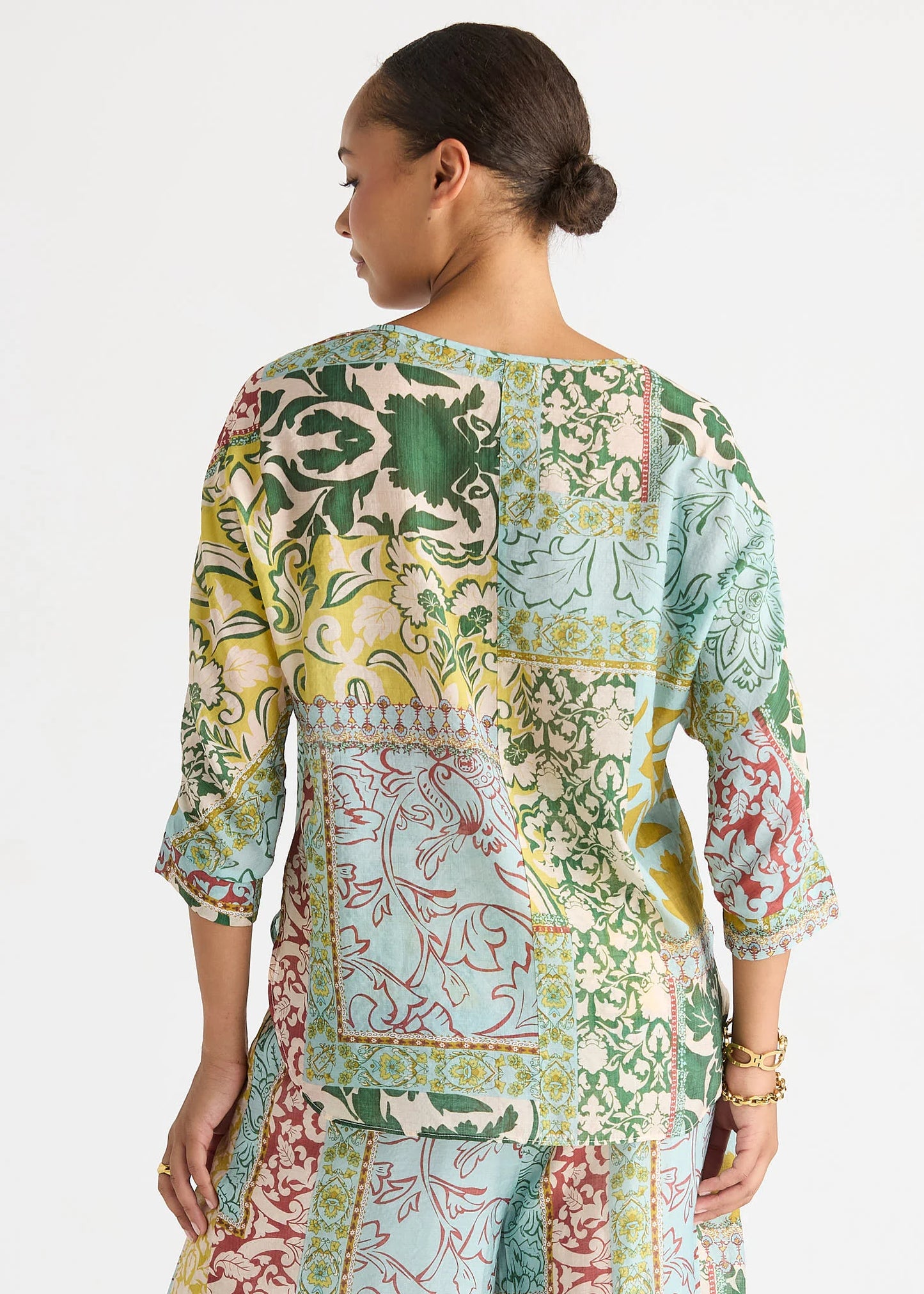 Relaxed Print Top Mosaic