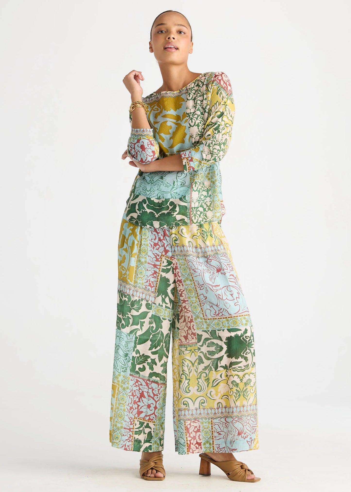 Relaxed Print Top Mosaic