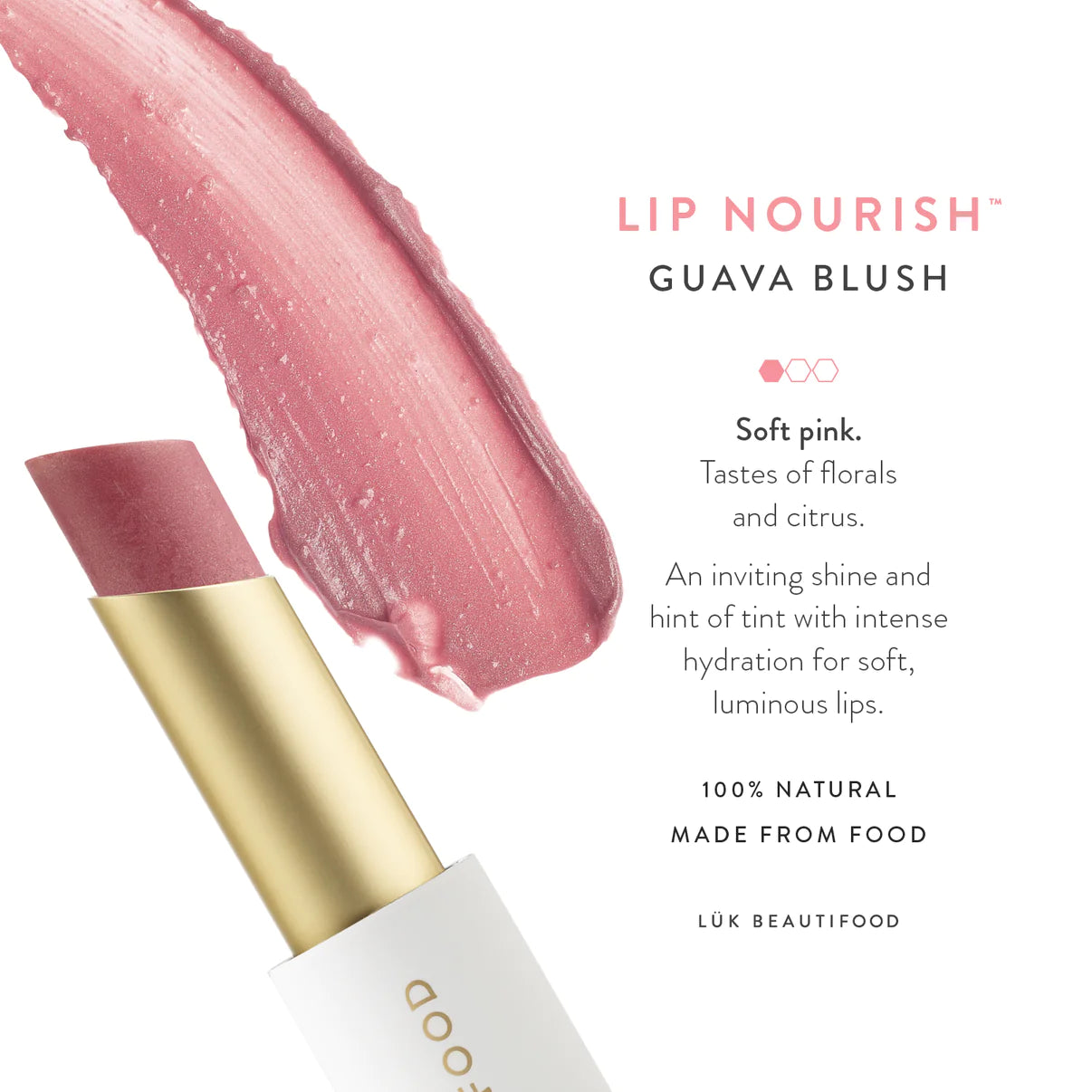 Luk Lip Nourish Natural Lipstick - Guava Blush