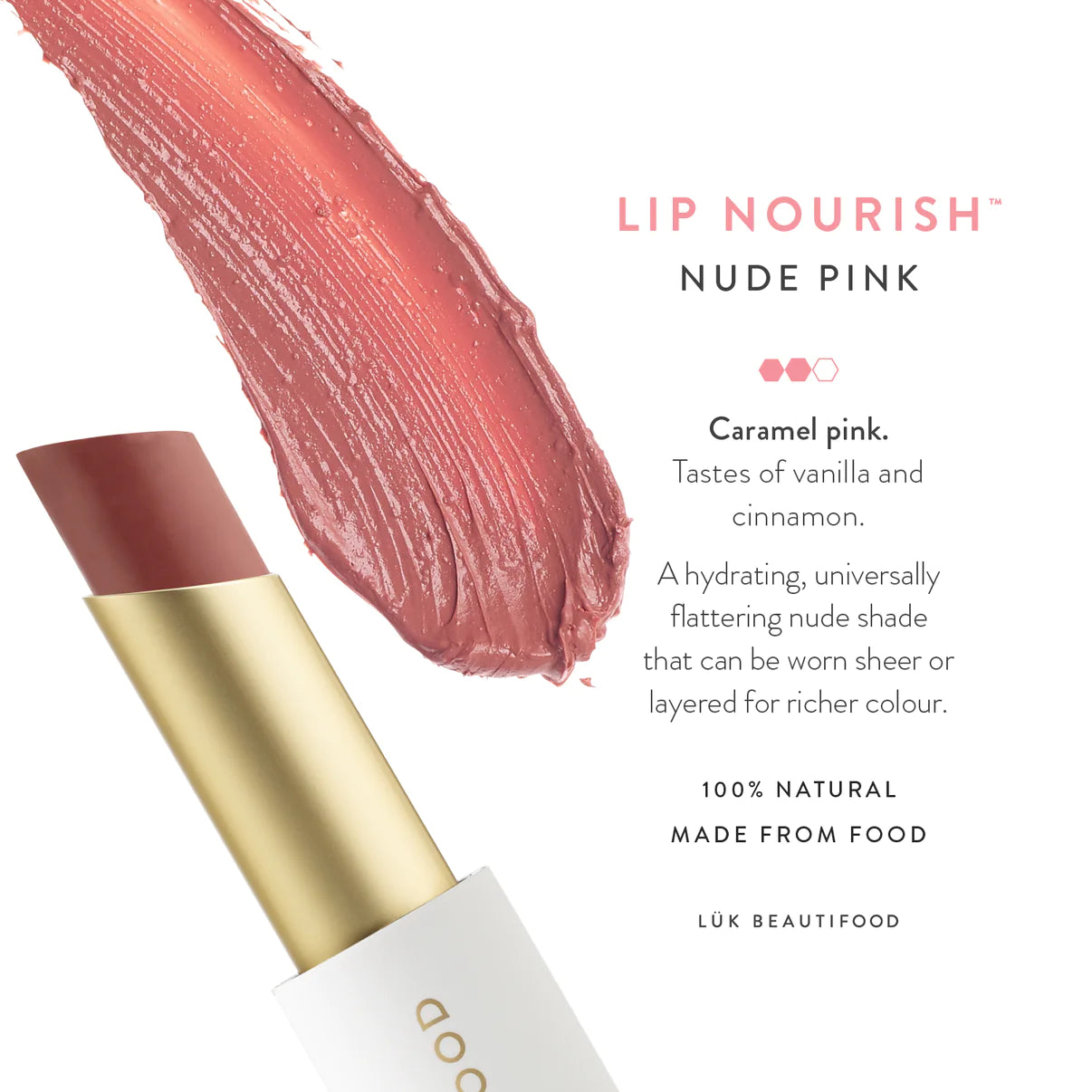 Luk Lip Nourish Natural Lipstick - Nude Pink