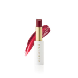 Luk Beautifood Lip Nourish Cranberry Citrus. A hydrating, timeless red.  Bright and glamorous, Cranberry Citrus is a rich colour that doesn't compromise on moisture. Made in Australia. Available at ivyandgrace.com.au