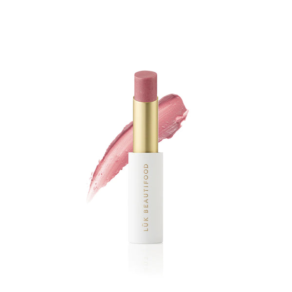 Luk Lip Nourish Natural Lipstick - Guava Blush  100% Natural Lipstick  3g / 0.1 fl oz soft-touch stick, magnetic close | Made in Australia  An inviting shine and hint of tint with intense hydration for soft, luminous lips. Available at ivyandgrace.com.au