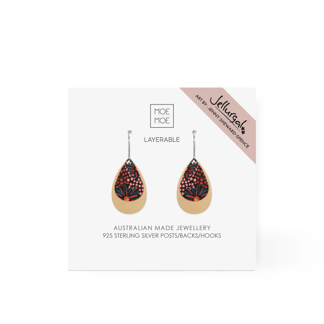 Jellurgal Generations Layered Double Tear Drop Earring