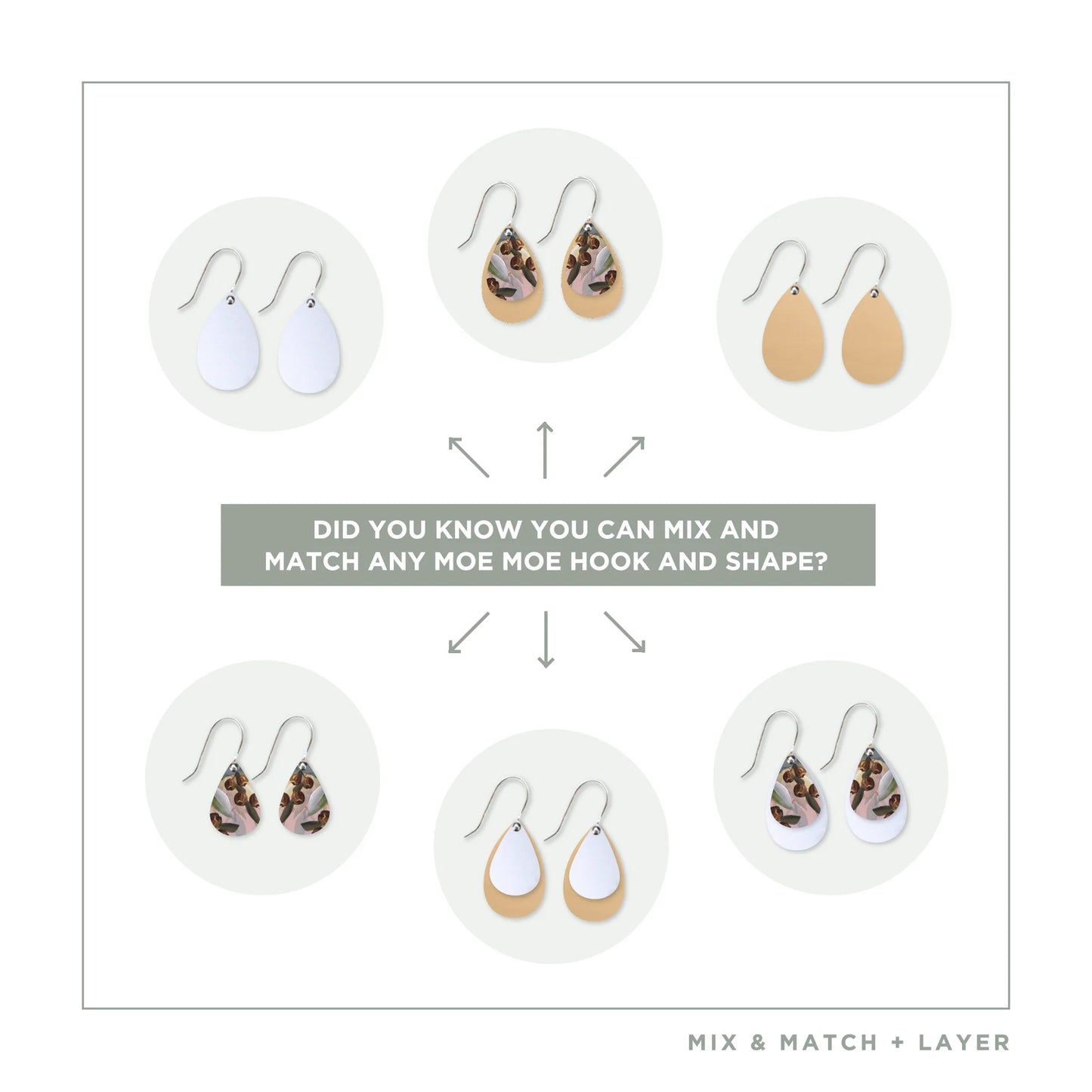 Ellis Rowan Gumnuts Layered Double Tear Drop Earring