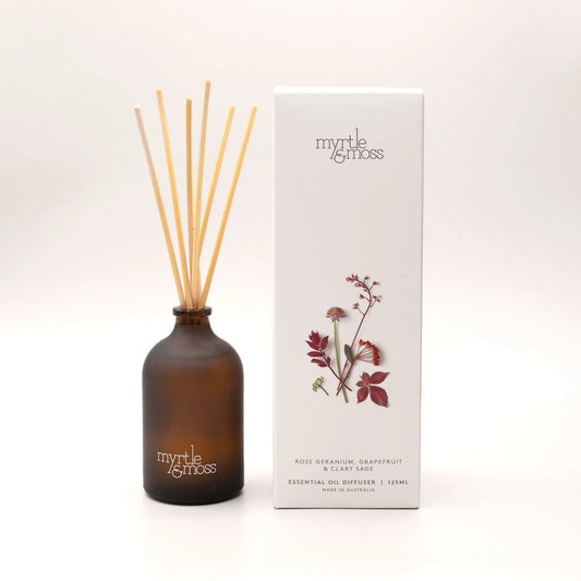 Essential Oil Diffuser Rose Geranium Grapefruit & Clary Sage