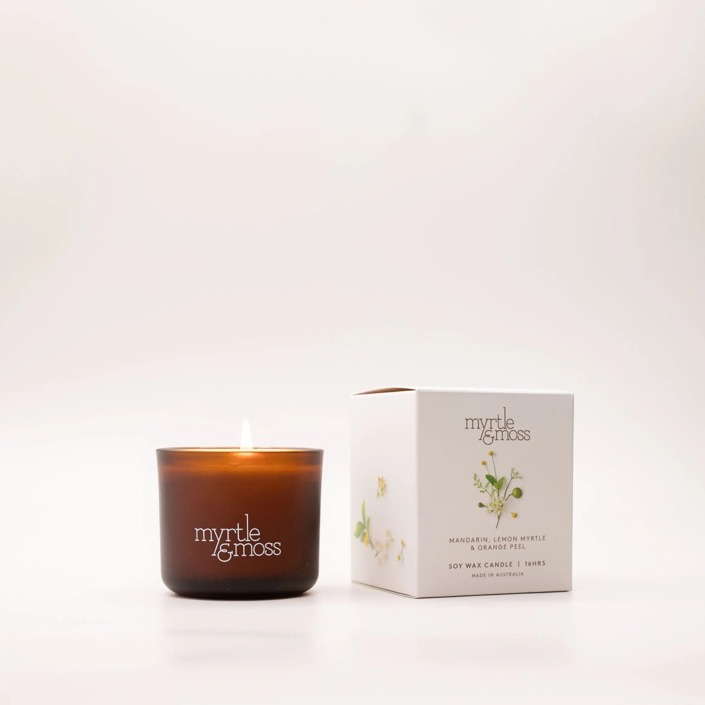 Soy Wax Candle / Mini 16HR Mandarin Lemon Myrtle & Orange Peel