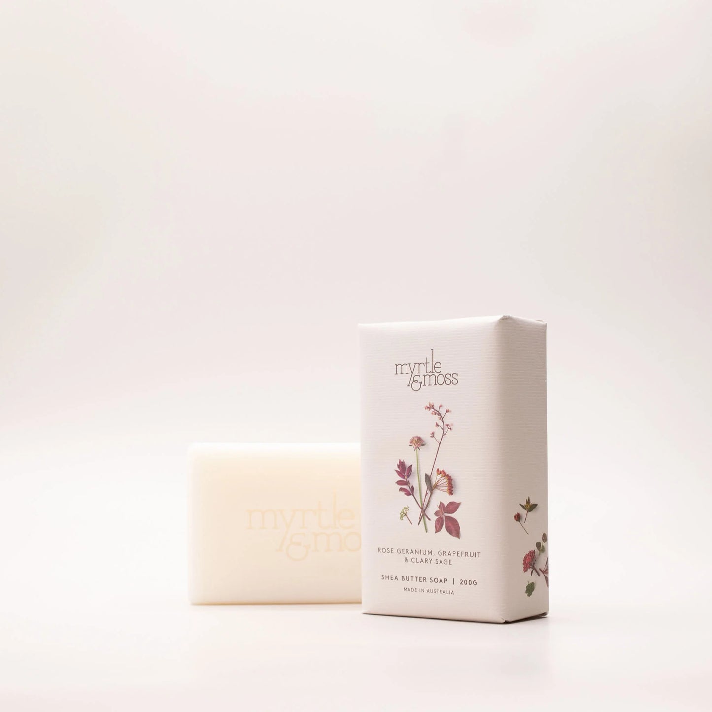 Shea Butter Soap Rose Geranium Grapefruit & Clary Sage