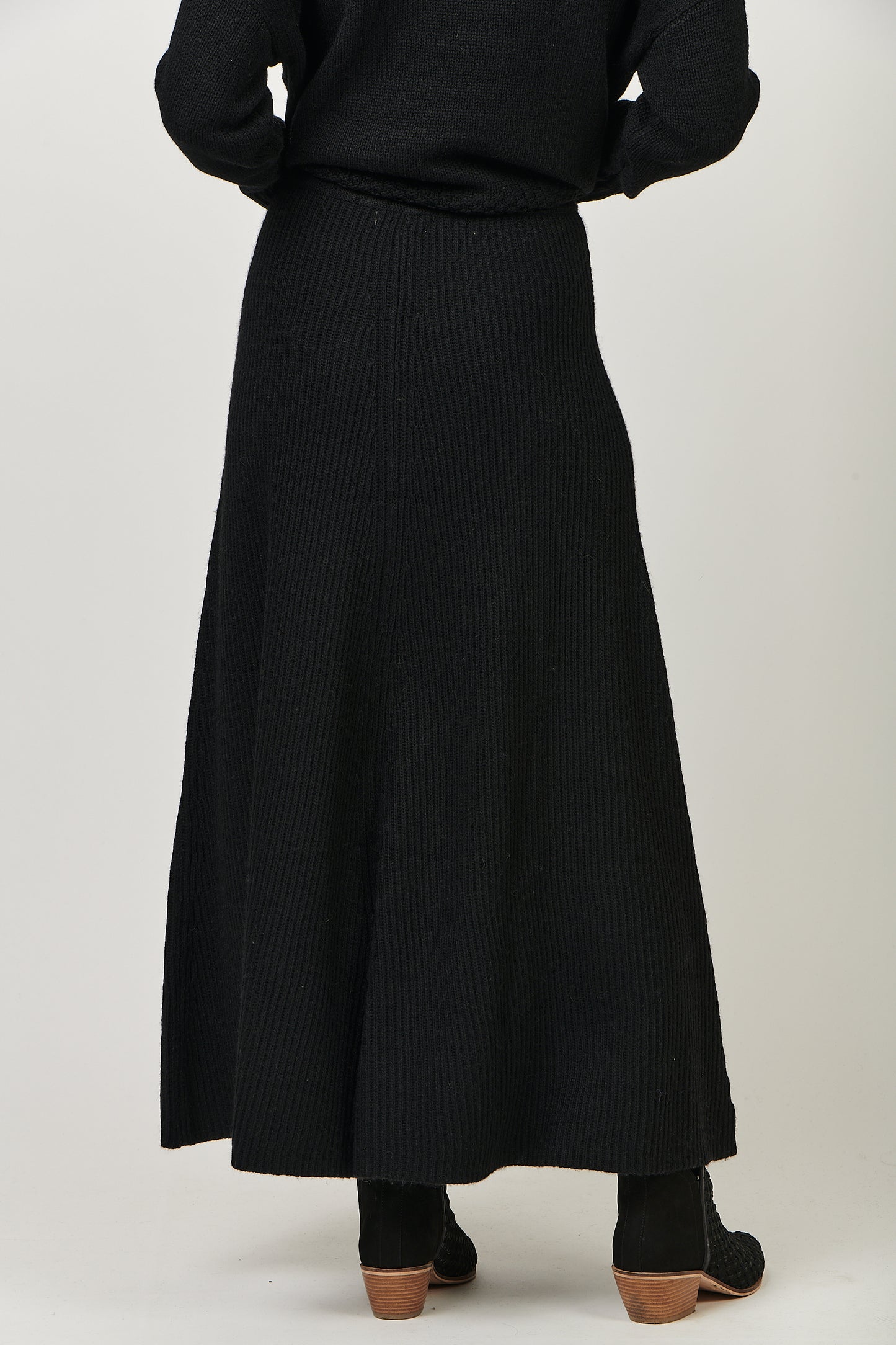 Cashmere Blend Skirt RE-48 Black