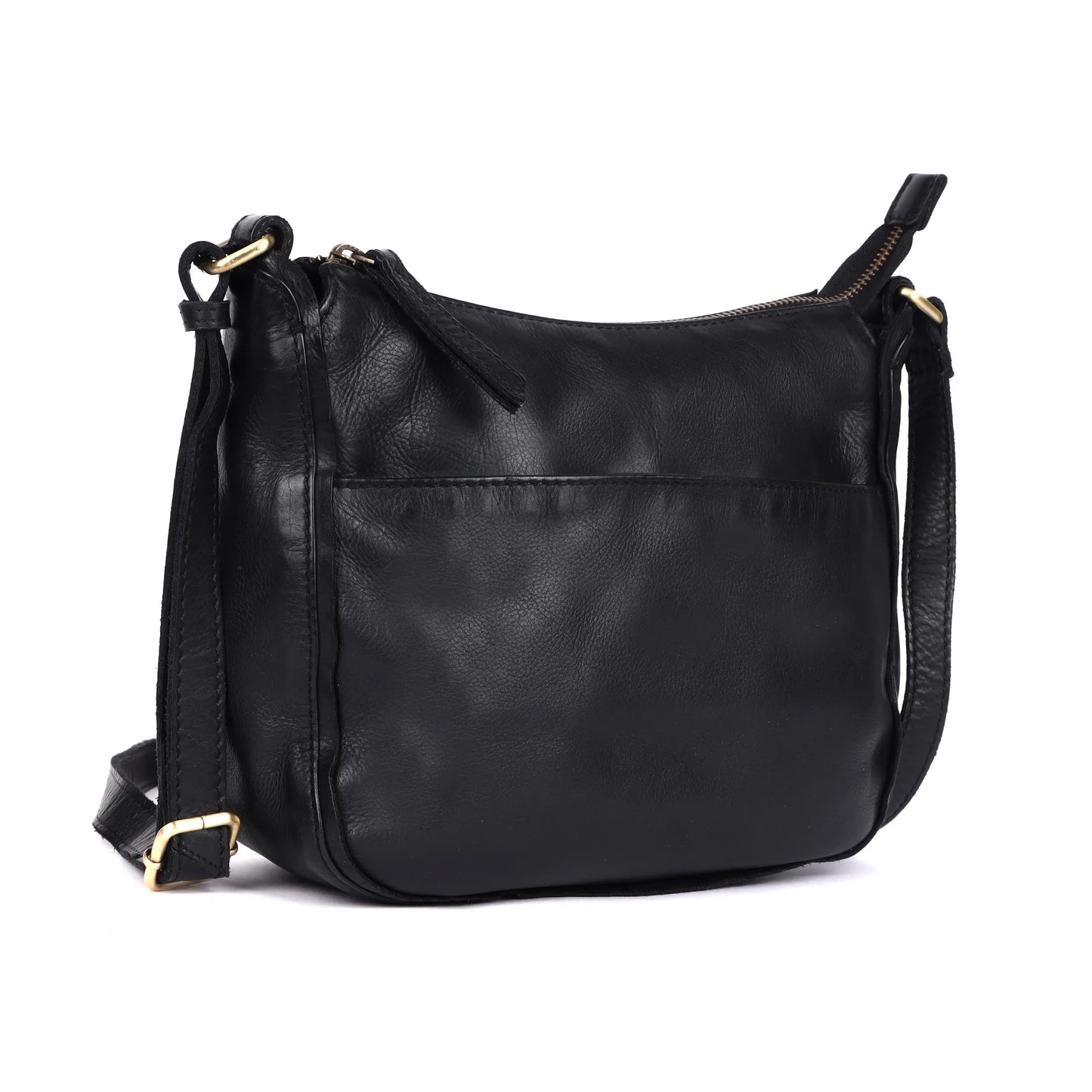 Clover Cross Body Leather Bag Black
