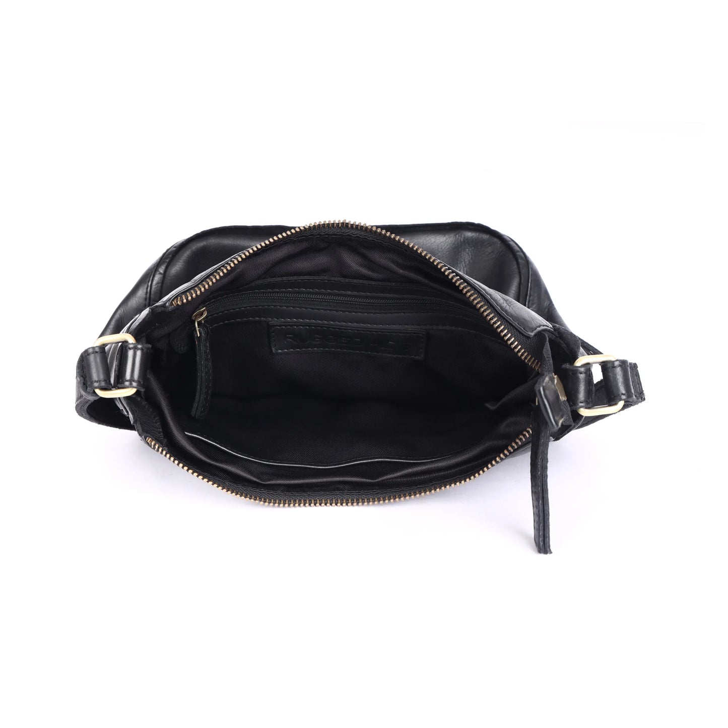 Clover Cross Body Leather Bag Black