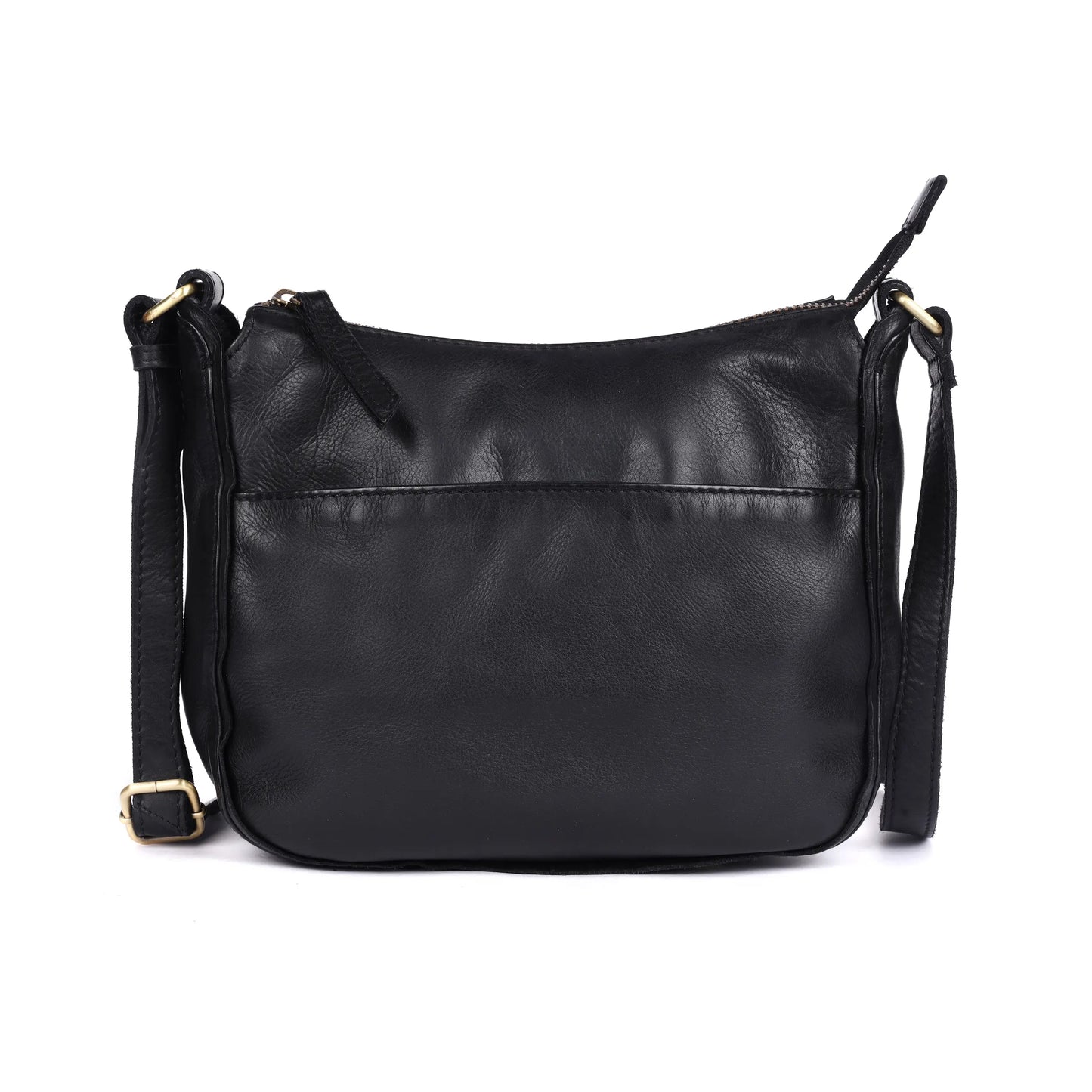 Clover Cross Body Leather Bag Black