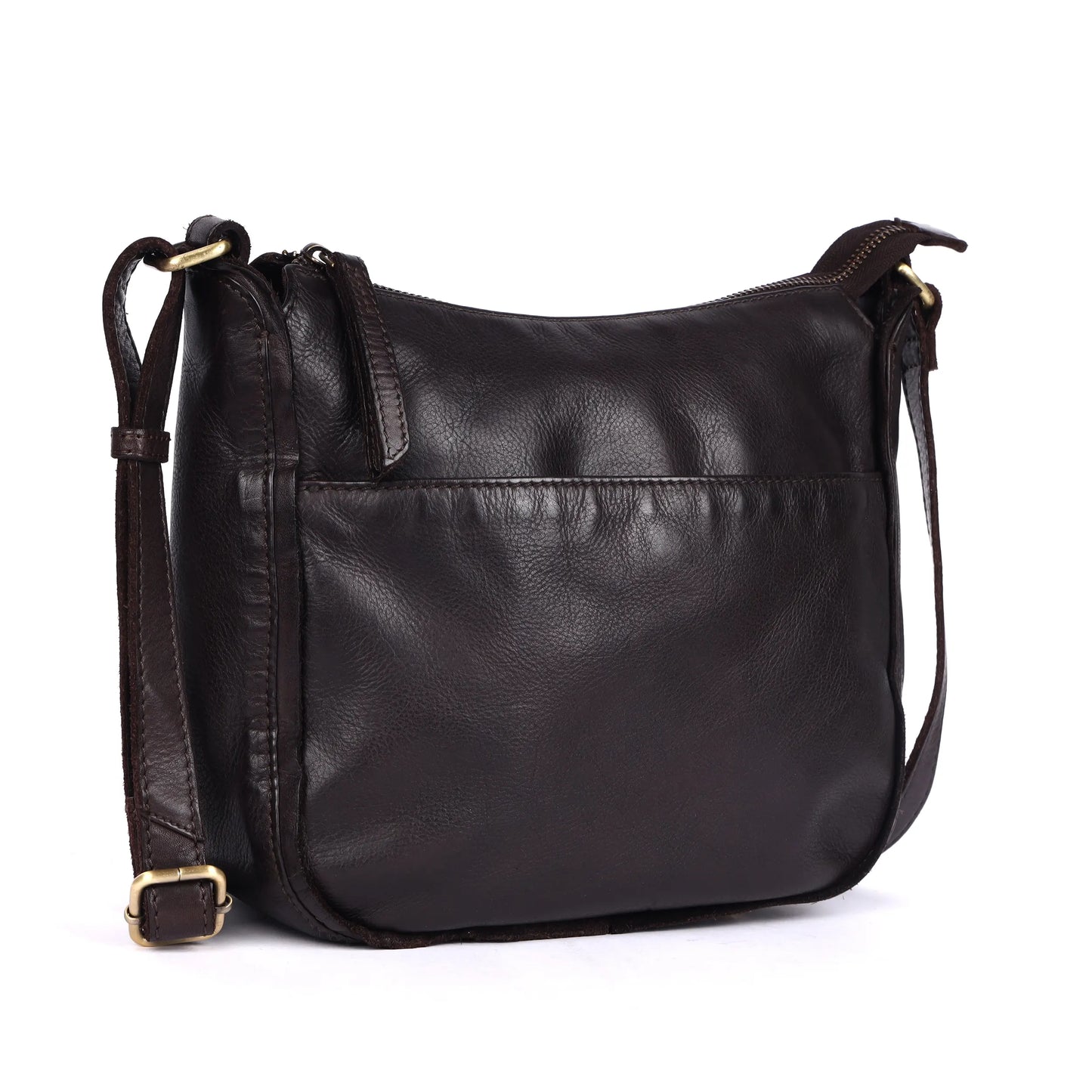 Clover Cross Body Leather Bag Chocolate