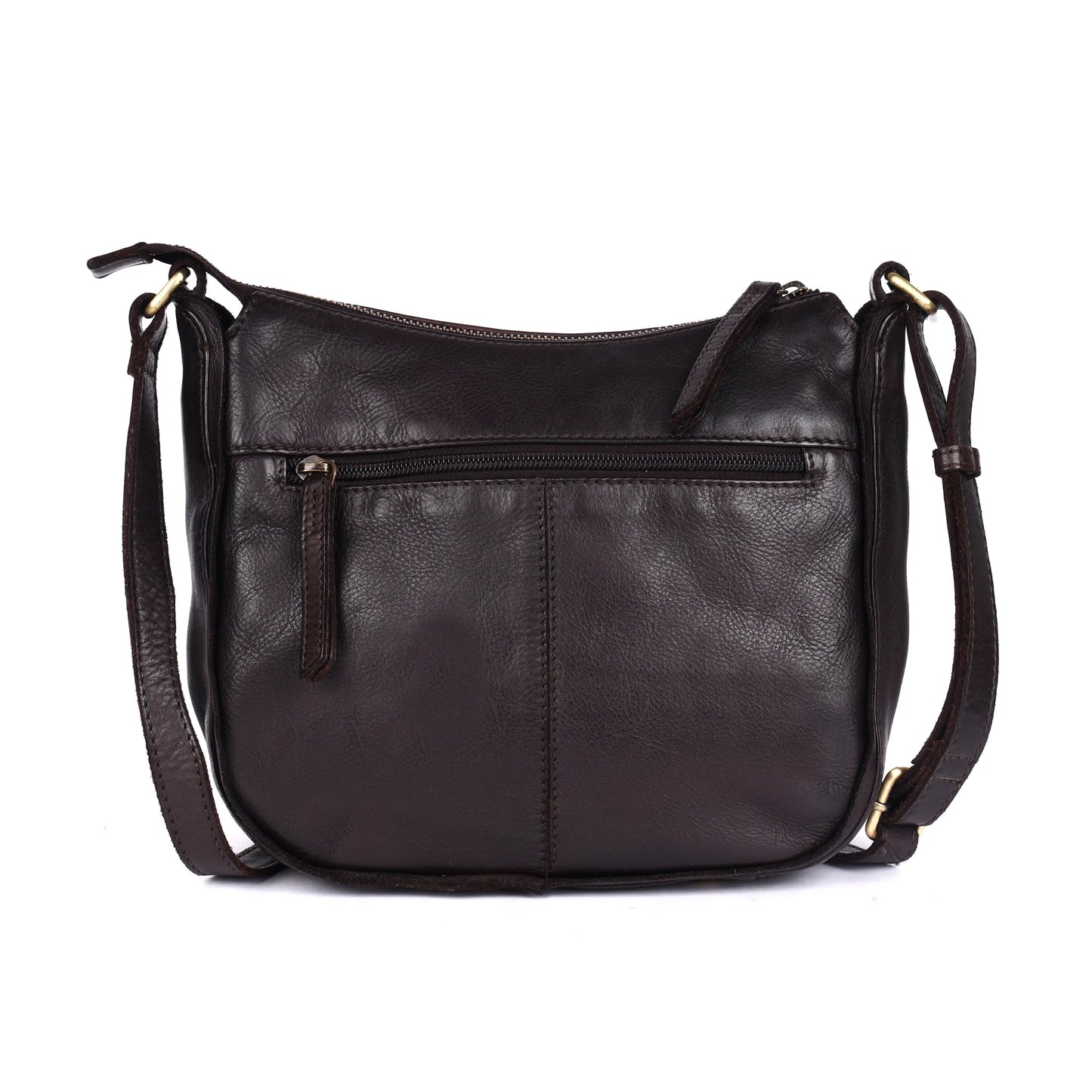 Clover Cross Body Leather Bag Chocolate