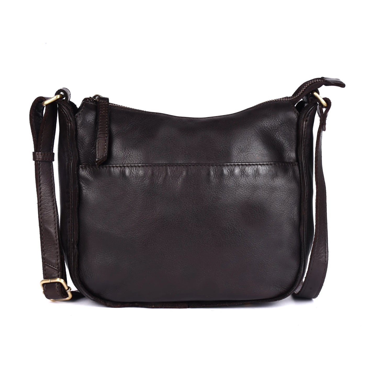 Clover Cross Body Leather Bag Chocolate