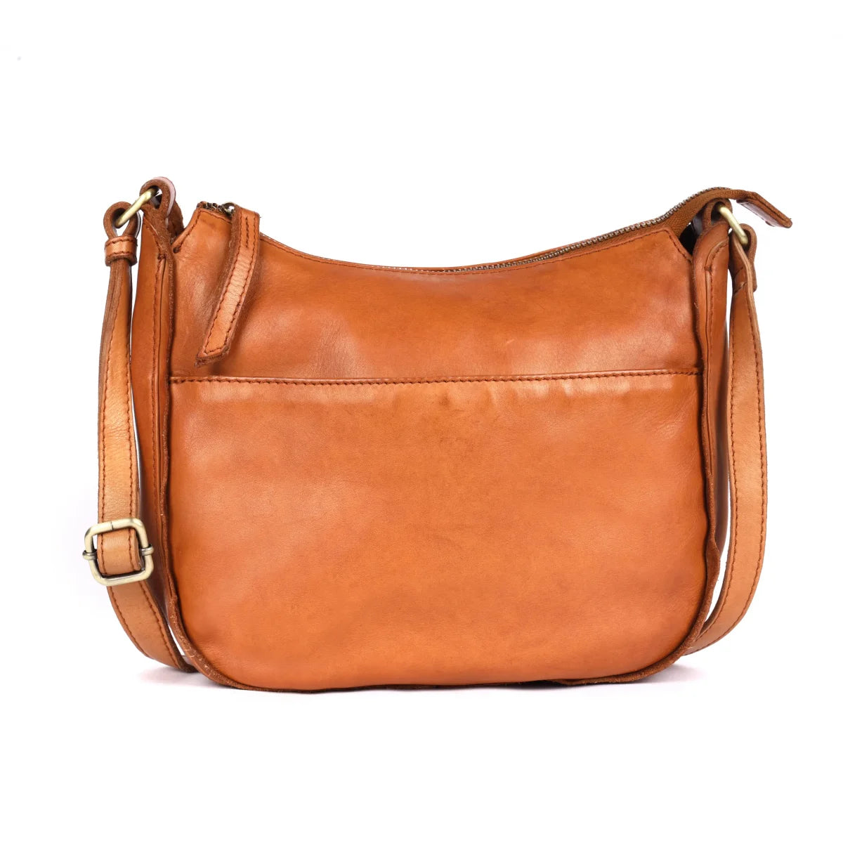 Clover Cross Body Leather Bag Tan