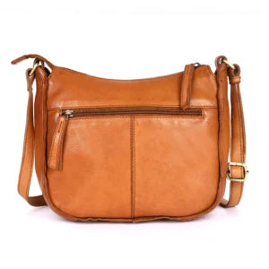 Clover Cross Body Leather Bag Tan