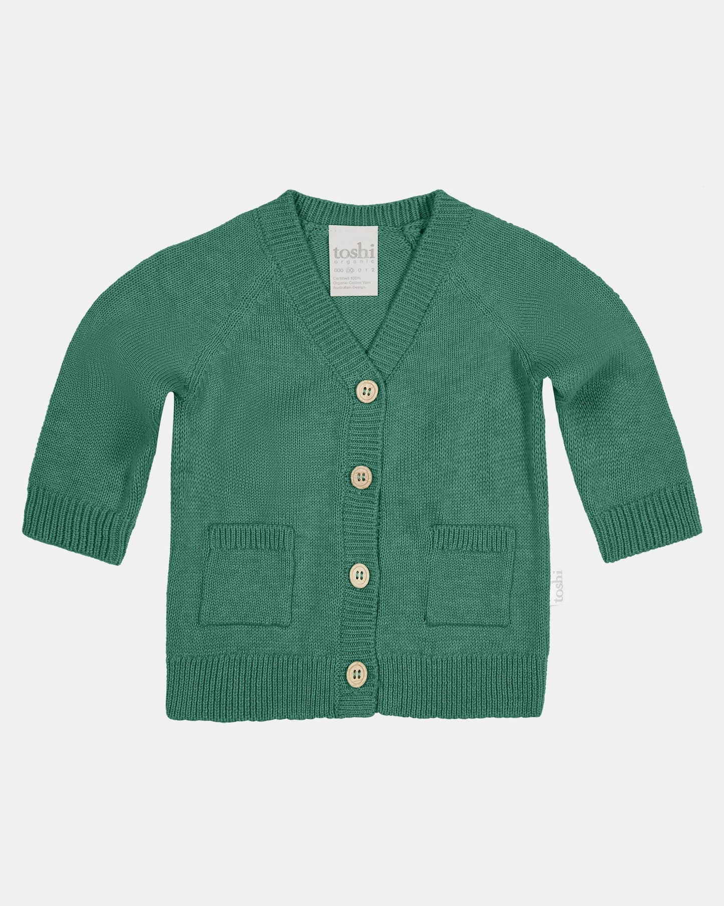Organic Cardigan Remy/ Teal