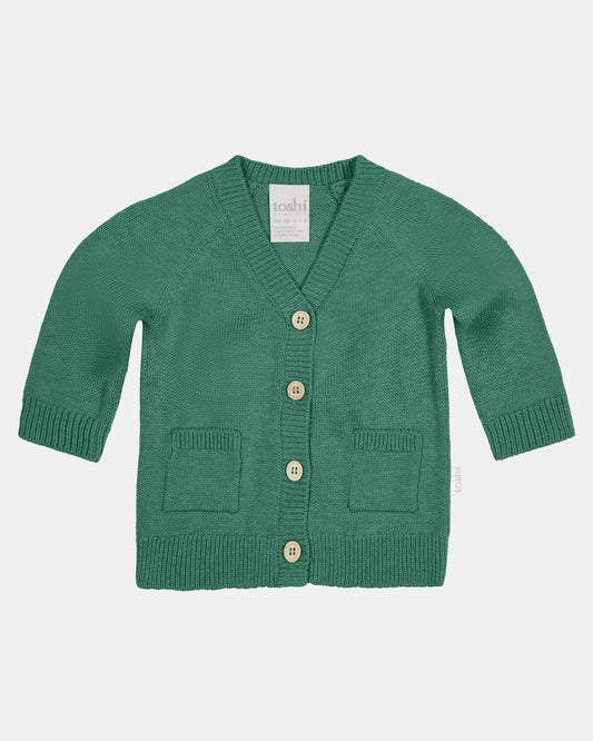 Organic Cardigan Remy/ Teal