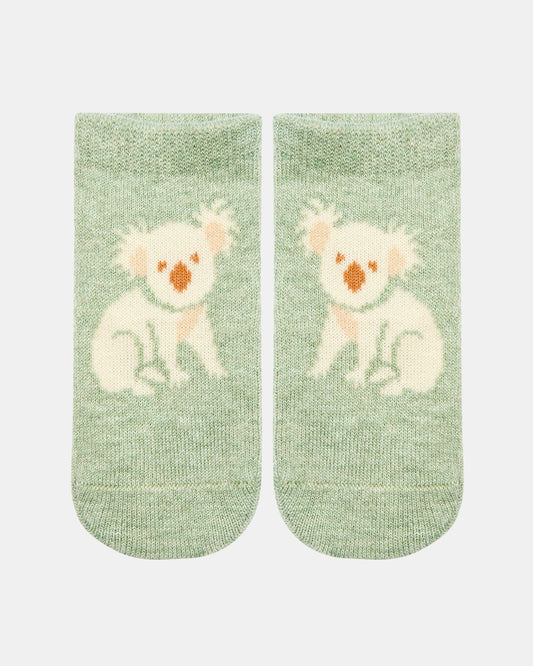 Organic Socks Ankle Jacquard/Koala