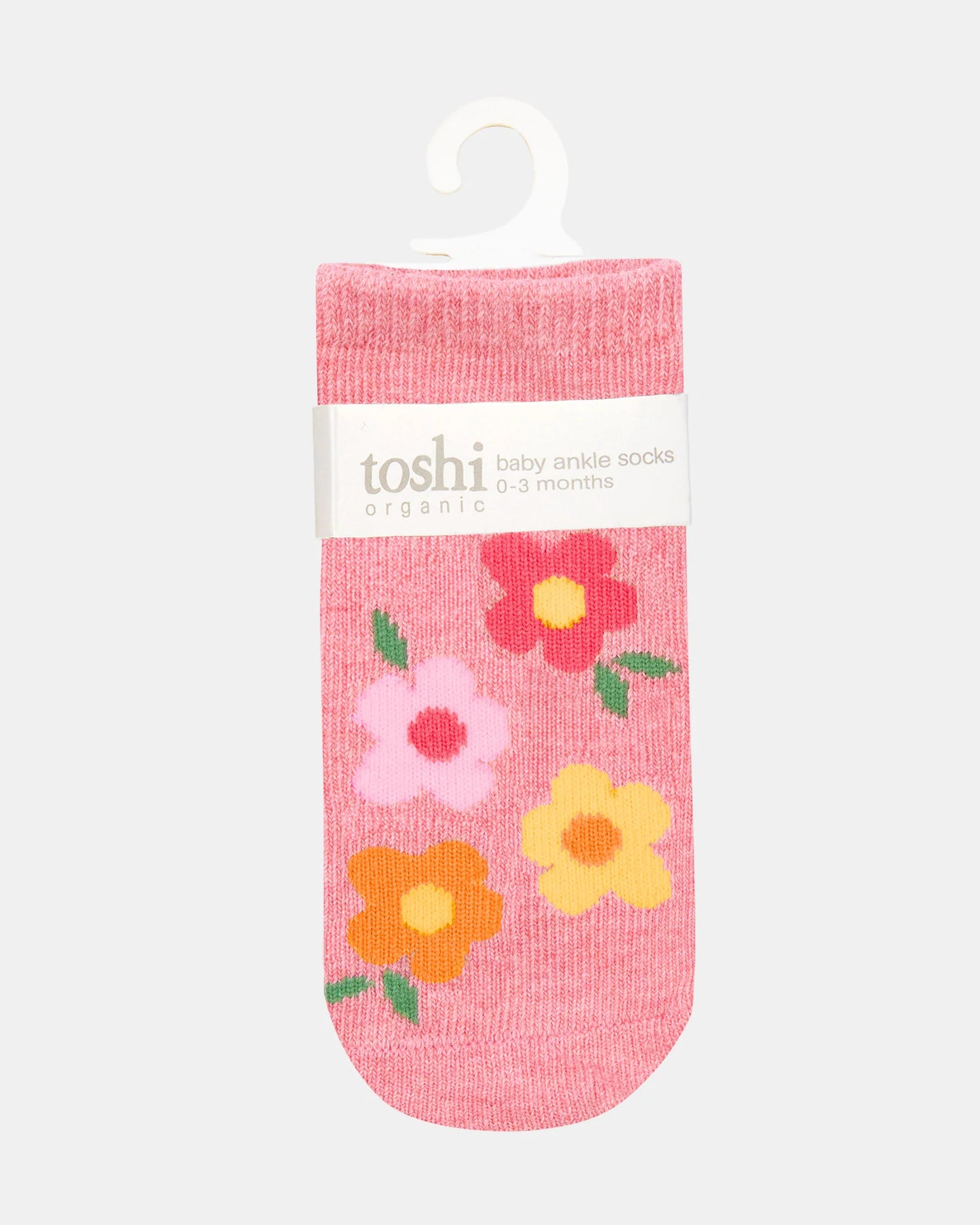 Organic Socks Ankle Jacquard/Rosie Posie