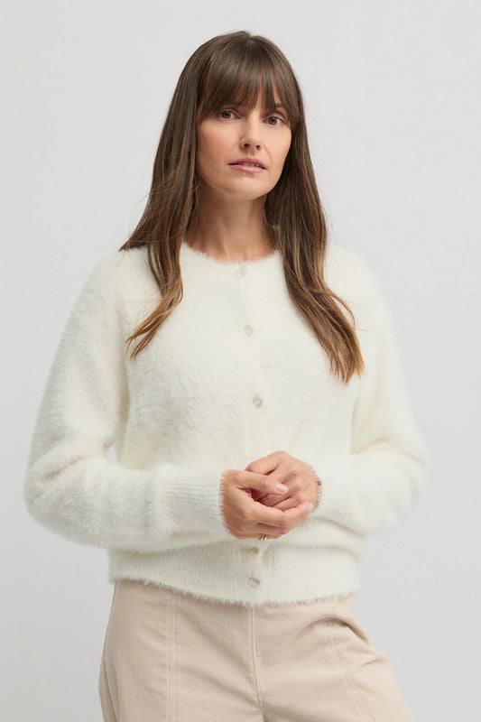 HEARTH CARDI Ecru