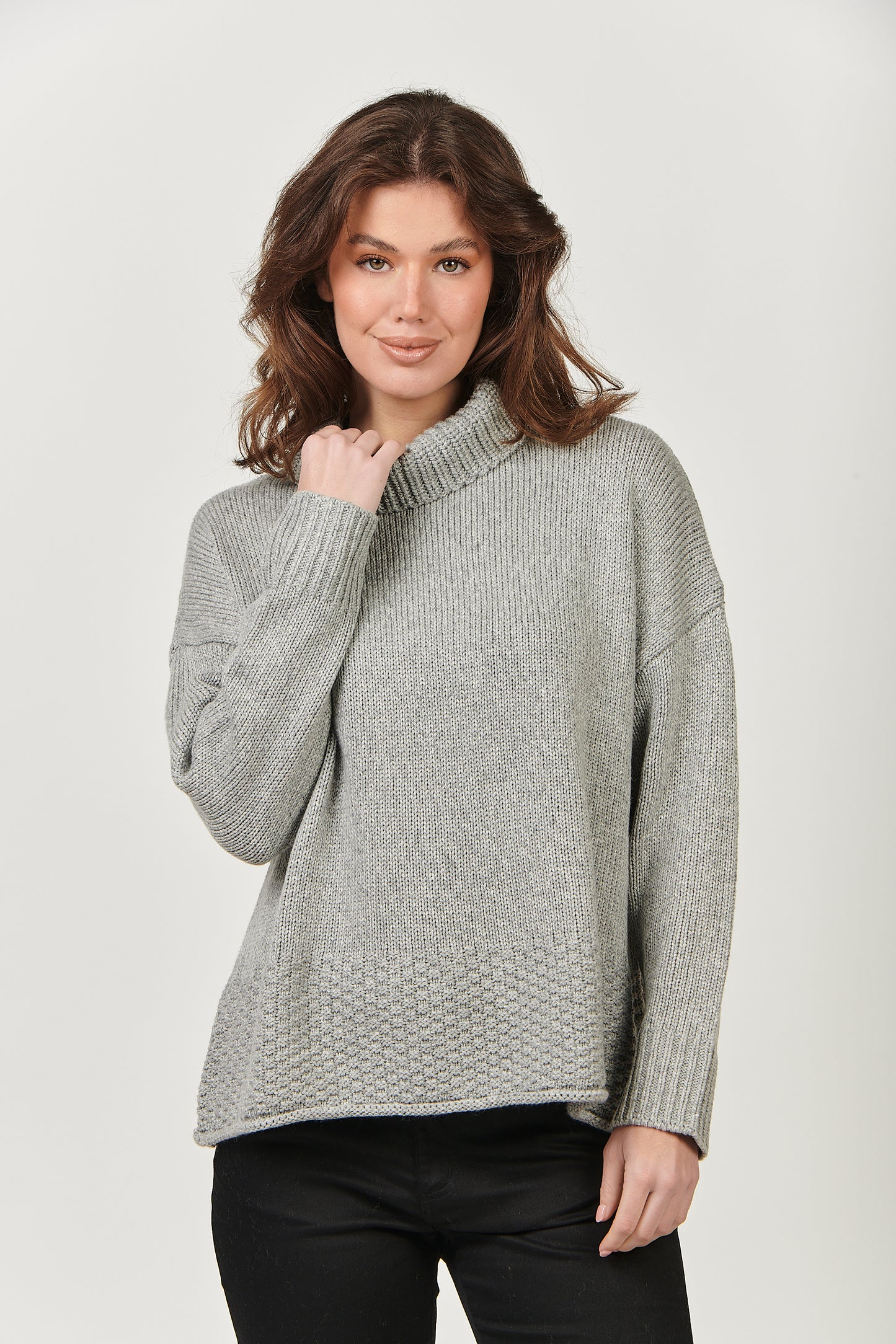 Cashmere Blend Jumper ZO-26 Grey