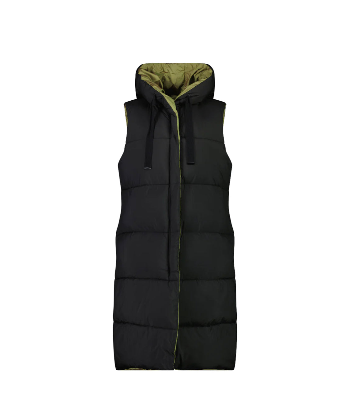 Moke Kyri - Women's Long Reversible Vest | Avocado/Black