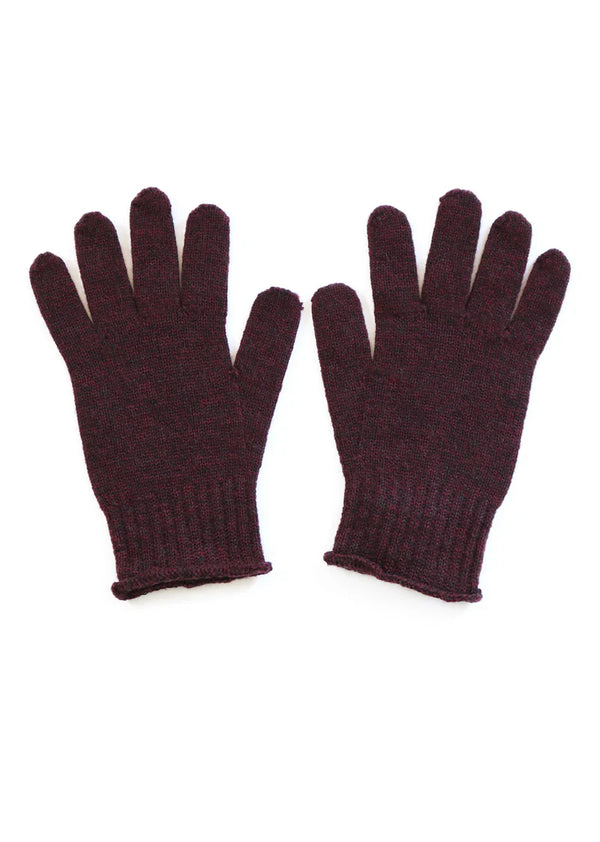 Uimi Jasmine Jersey Glove in Merino Wool Raisin