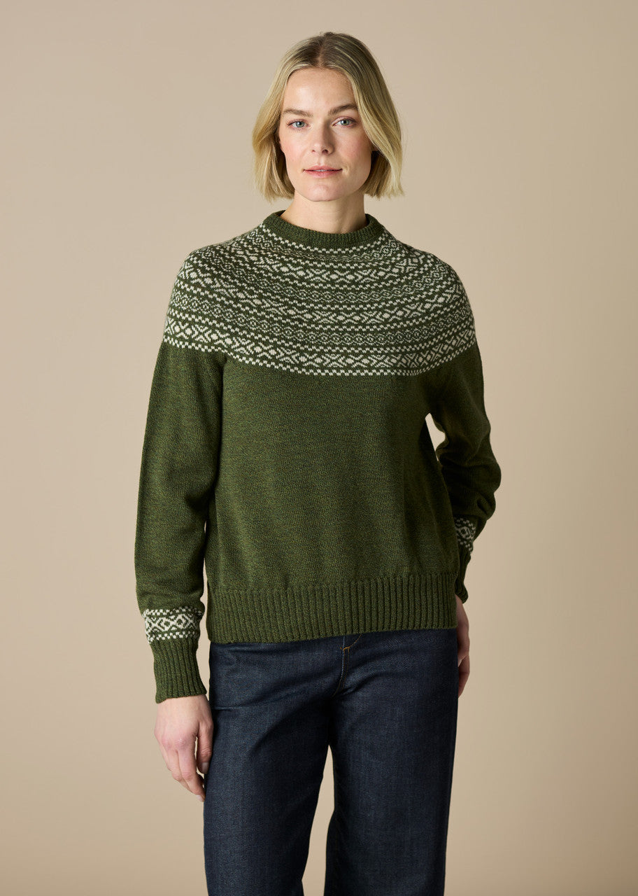 Ingrid Jumper Merino Wool Moss