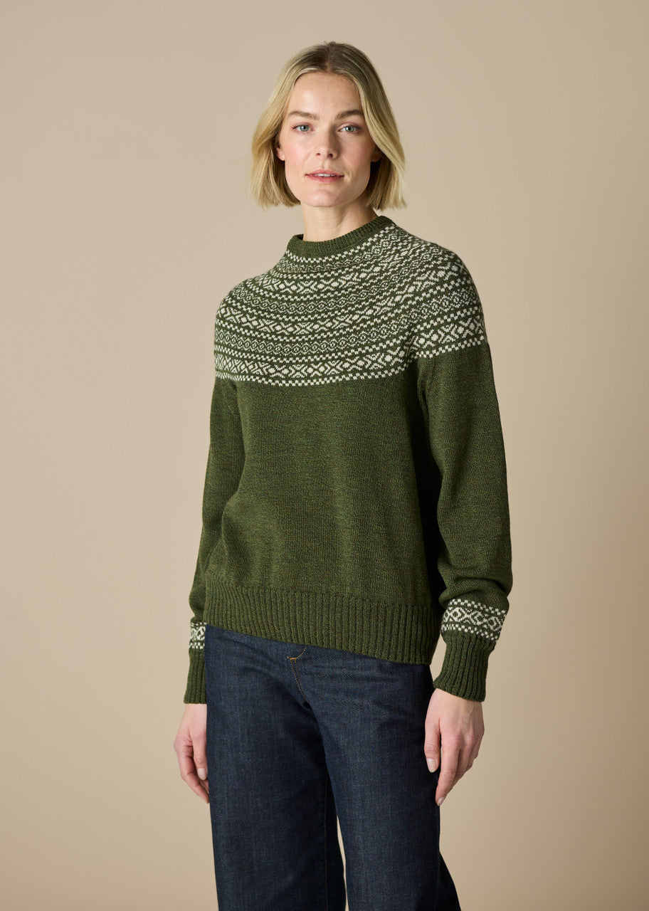 Ingrid Jumper Merino Wool Moss
