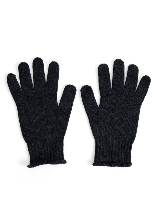 Jasmine Jersey Gloves in Merino Wool Black