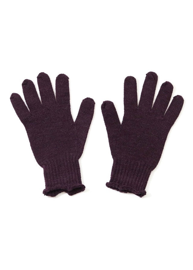 Jasmine Jersey Gloves in Merino Wool Plum