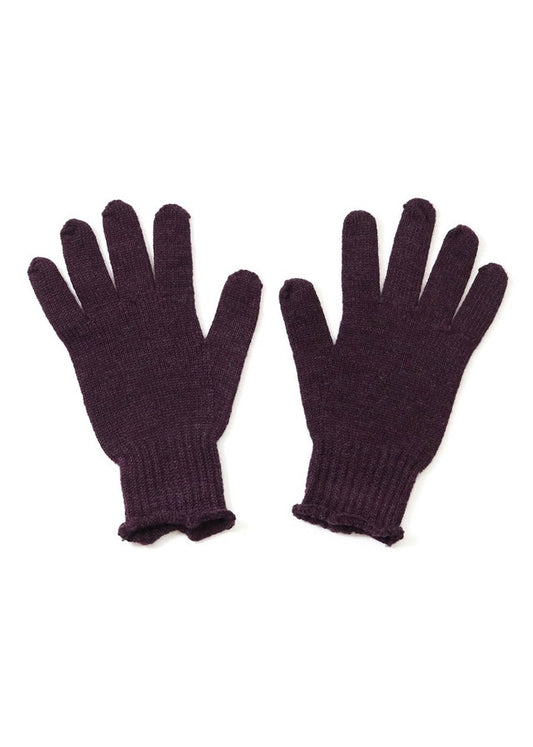 Jasmine Jersey Gloves in Merino Wool Plum