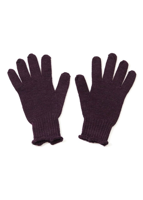 Uimi Jasmine Jersey Glove in Merino Wool Plum