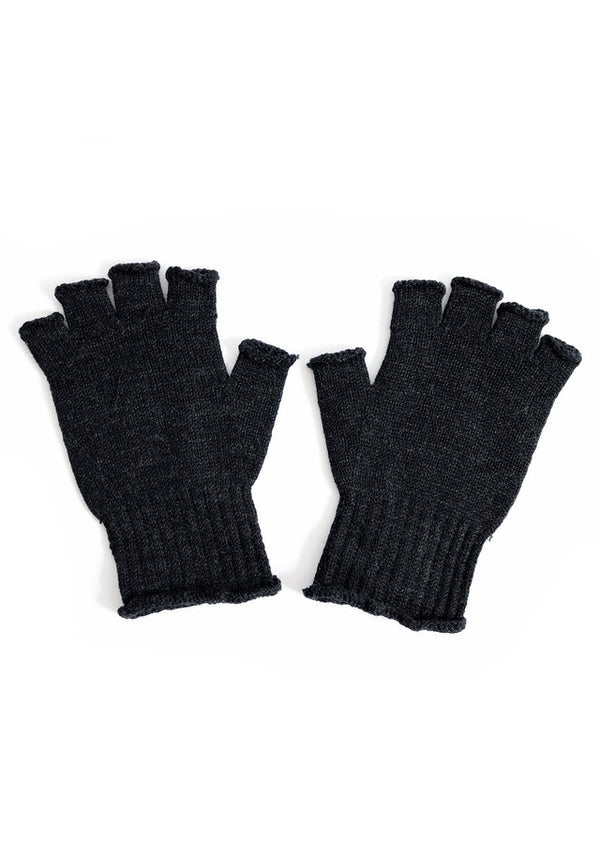 Uimi Milo Fingerless Glove in Merino Wool Black