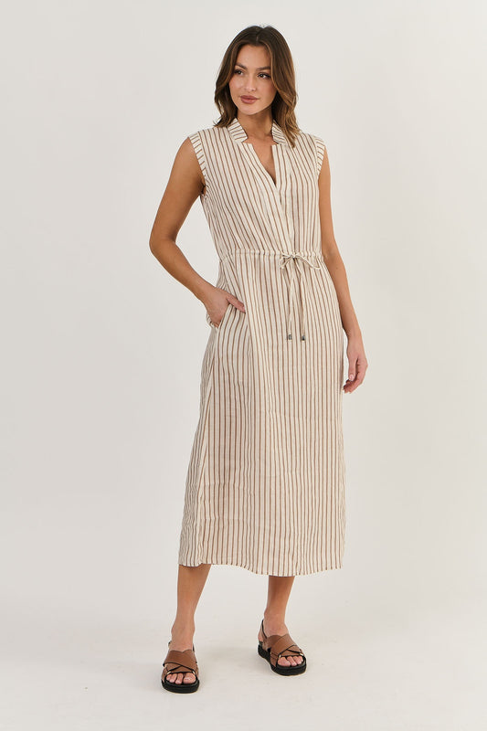 naturals by o & j linen dress SHOP ON SALE Naturals by Olive et Julie cap Slv Linen Dress in SUNSET PALM Print (#OJ GA237))