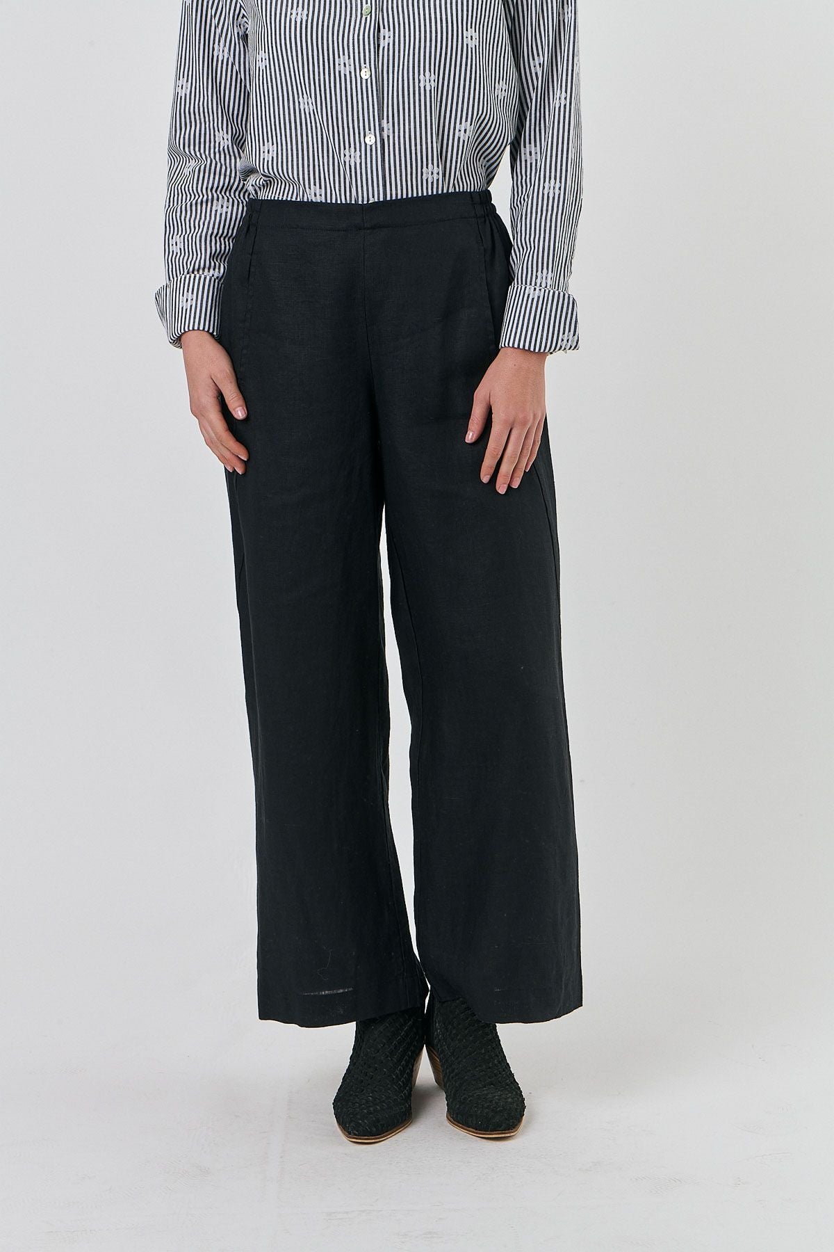 Linen Pants Black