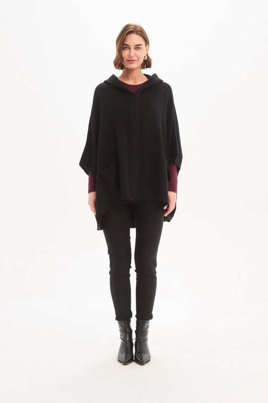 Magnetic Closure Cardigan Black