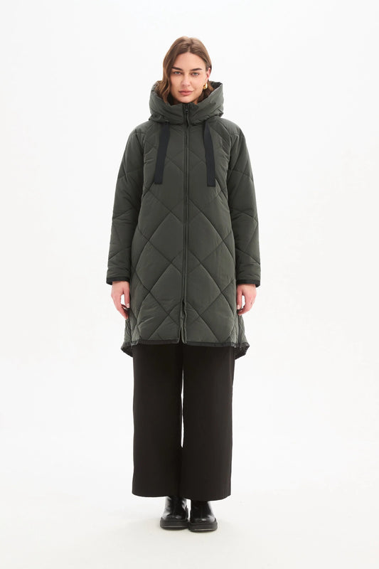 Zip Hem Coat Steel