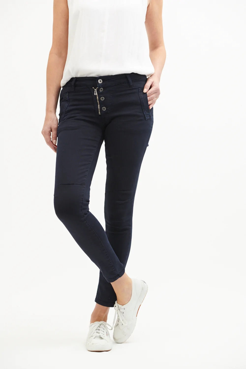 Italian Star Button Jean Classic - Indigo