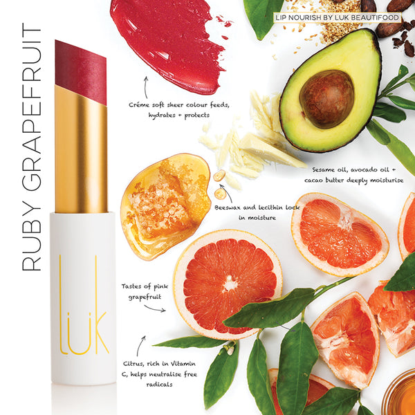 Luk Lip Nourish Natural Lipstick - Ruby Grapefruit