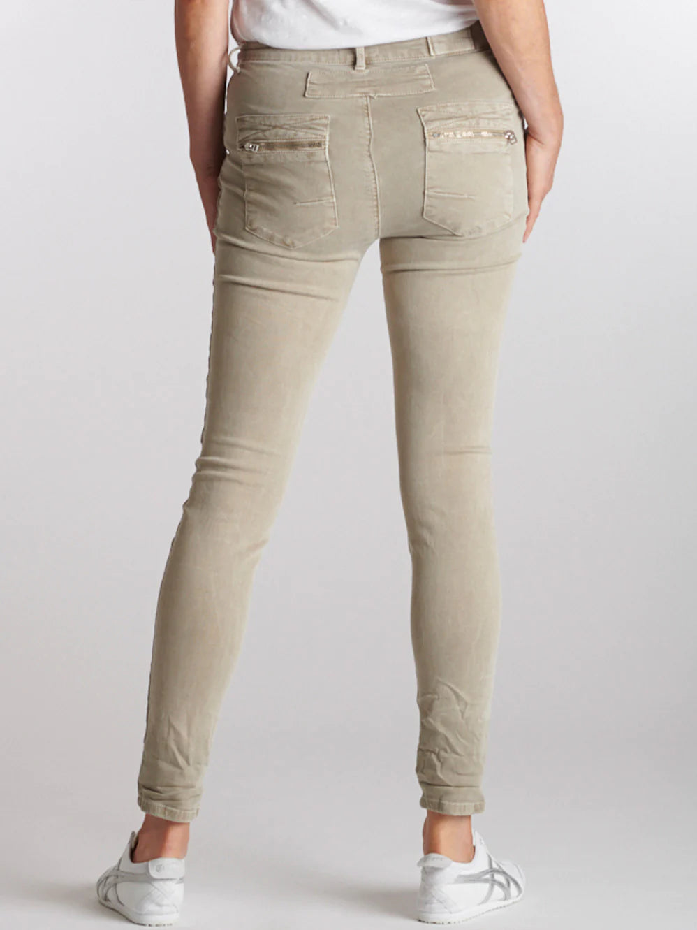 Italian Star Button Classic Jean Beige