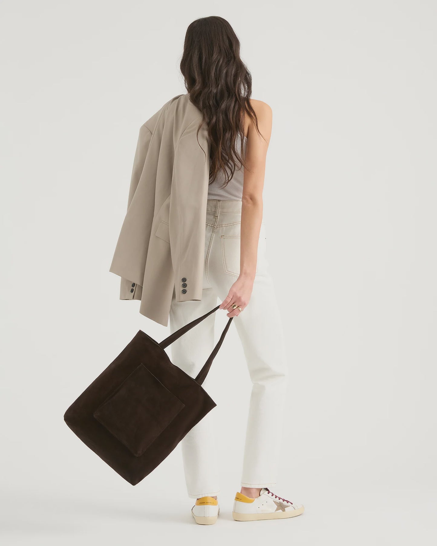 Juju & Co Suede Everyday Tote - Chocolate