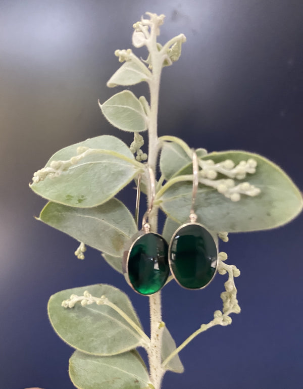 Ivy & Grace Adeline Earrings in Emerald Green