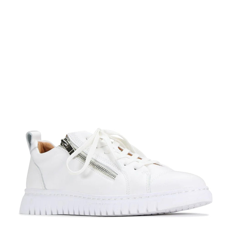 Eos Clarence Women's Sneaker in White Leather